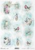 Shabby Chic, ptaszki, akwarele, wiosna * Shabby Chic, birds, watercolors, spring